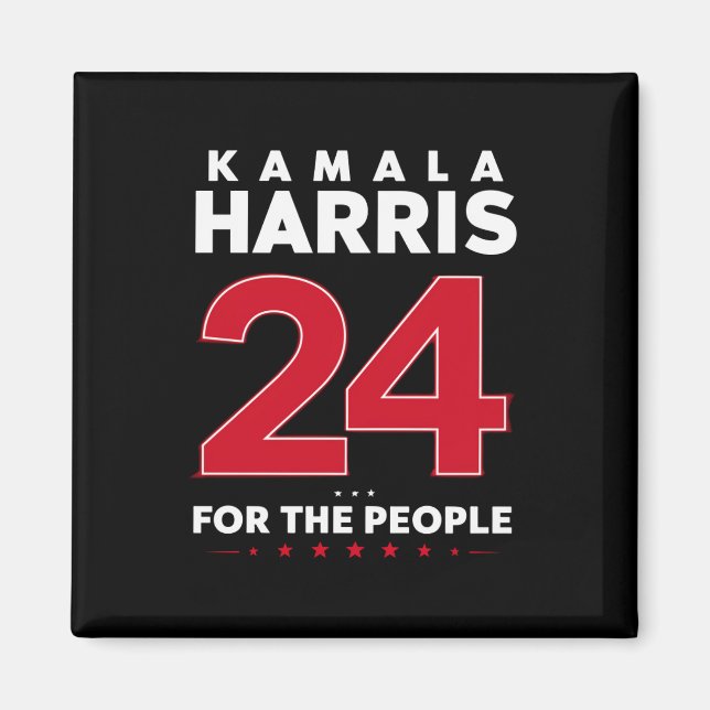 President 47 Kamala Harris 2024 Stöd Frun  Magnet (Framsidan)