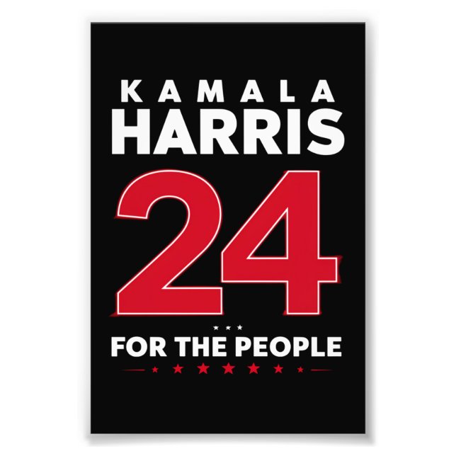 President 47 Kamala Harris 2024 Stöd Madame  Fototryck (Framsidan)