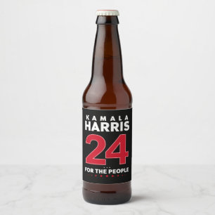 President 47 Kamala Harris 2024 Stöd Madame  Ölflaska Etikett