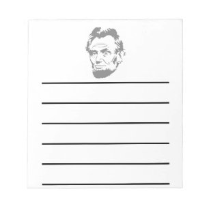 President Abe Lincoln Ansikte Anteckningsblock