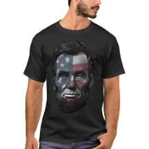 President Abraham Abe Lincoln USA flagga Overlay