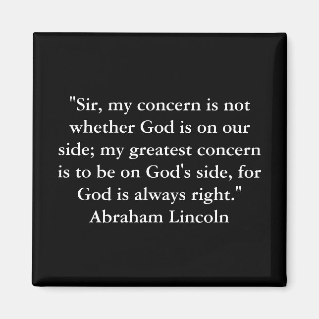 President Abraham Lincoln Quote Magnet (Framsidan)