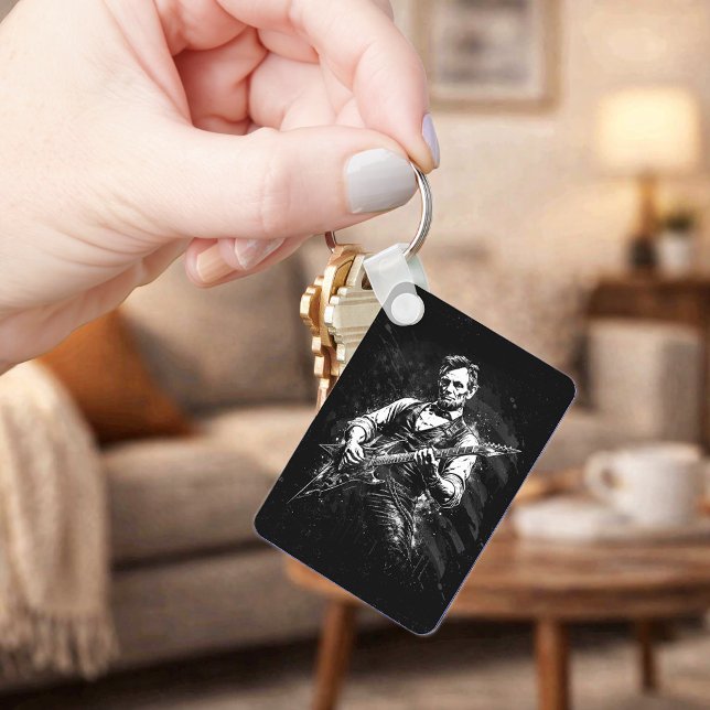 President Abraham Lincoln spelar gitarr Nyckelring (Skapare uppladdad)