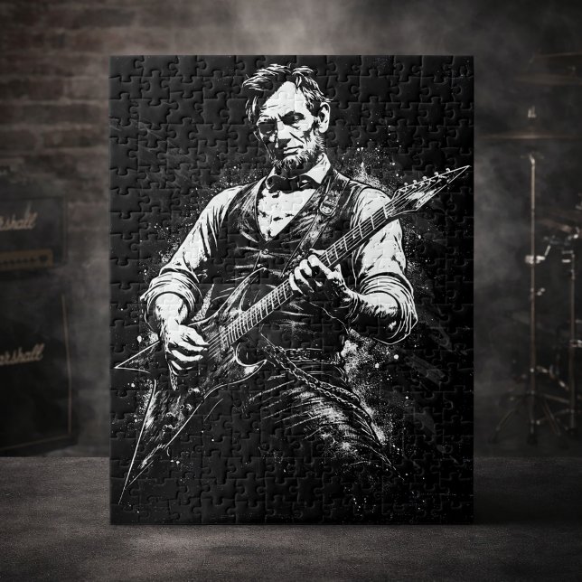 President Abraham Lincoln spelar gitarr Pussel (Skapare uppladdad)