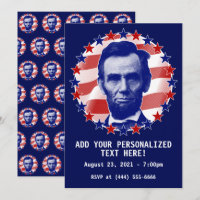 President Abraham Lincoln Stars och stripes Invita