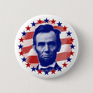 President Abraham Lincoln Stars och stripes Knapp