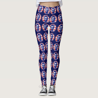 President Abraham Lincoln Stars och stripes Leggings