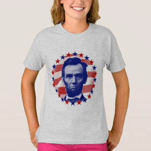 President Abraham Lincoln Stars och stripes T Shirt