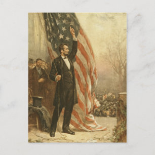 President Abraham Lincoln Under den amerikanska Fl Vykort