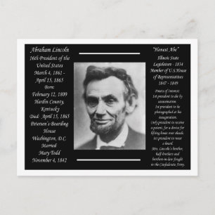 President Abraham Lincoln Vykort
