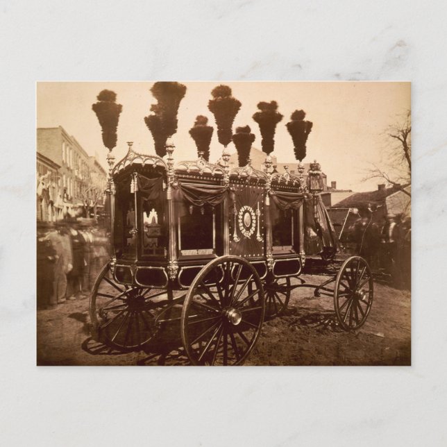 President Abraham Lincoln's Hearse by S.M. Fassett Vykort (Framsida)