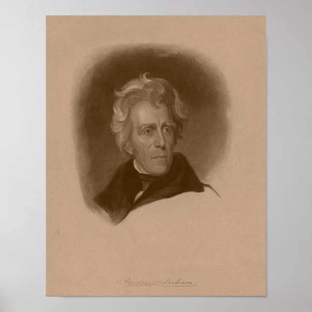 President Andrew Jackson - Amerikansk historia Poster (Framsidan)