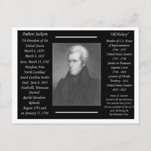 President Andrew Jackson Vykort