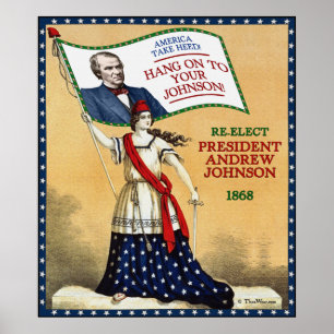 President Andrew Johnson 1868, Poster till nytt va
