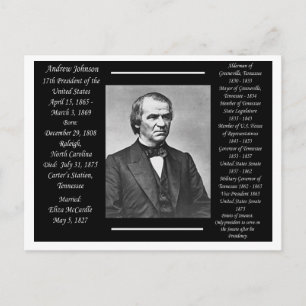 President Andrew Johnson Vykort