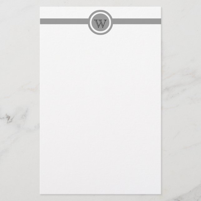 President Anpassningsbar Monogram Stationery Brevpapper (Framsida)