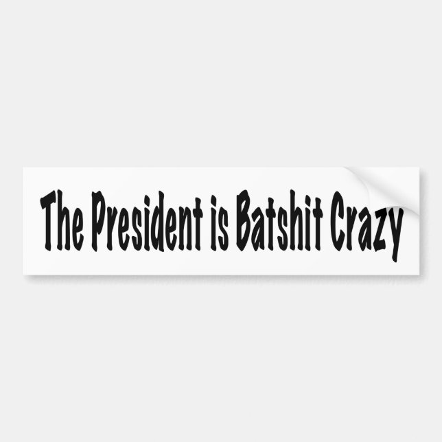 President är Batstuff Crazy Bildekal (Framsidan)