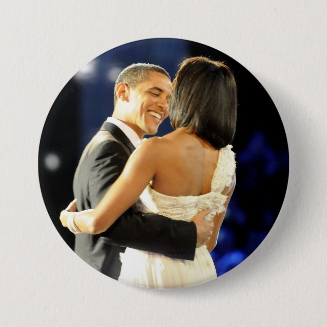 President Barack & Michele Obama Knapp (Framsida)