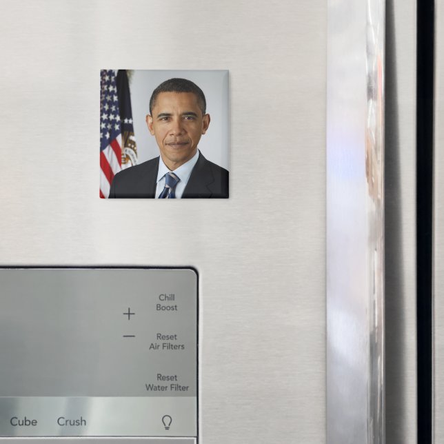 President Barack Obama 1:a Officiellen Porträtt Magnet (In Situ (Fridge))