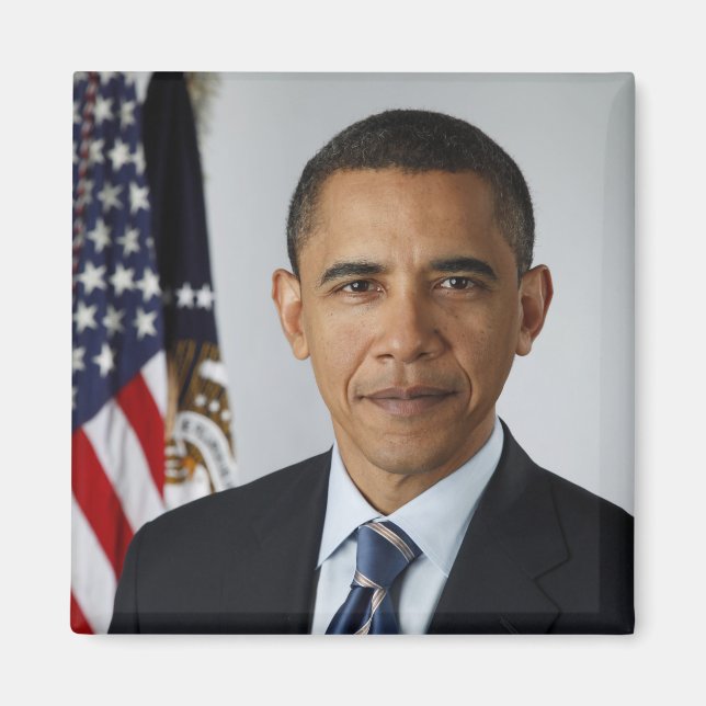 President Barack Obama 1:a Officiellen Porträtt Magnet (Framsidan)