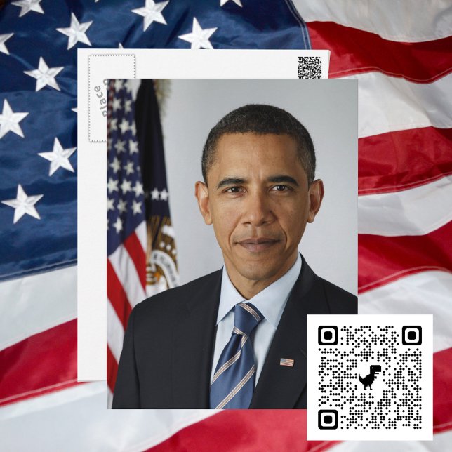 President Barack Obama 1:a Officiellen porträtt Vykort (President Barack Obama 1st Term Official portrait Postcard)