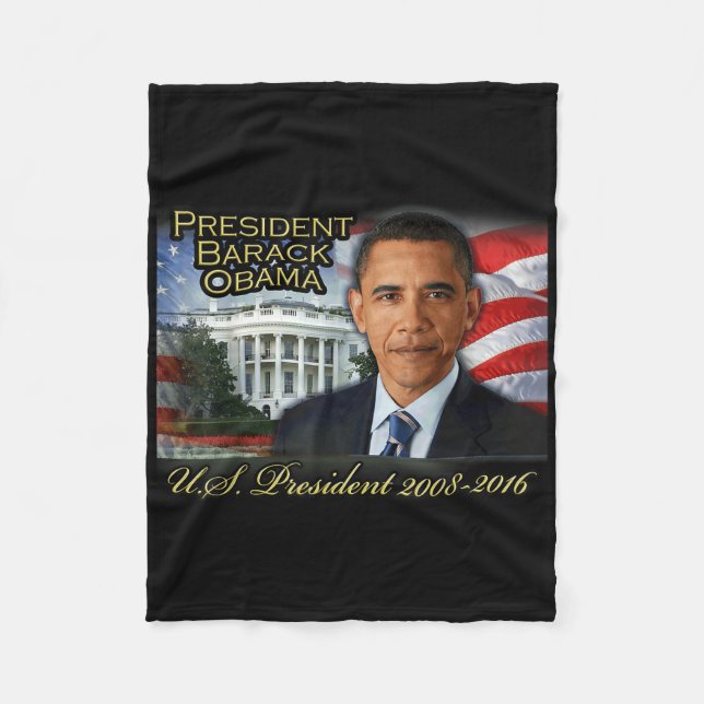 President Barack Obama 2008-2016 U.s. president Fleecefilt (Framsidan)