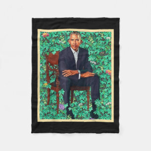 President Barack Obama 2028 Porträtt Patriotic Dem Fleecefilt