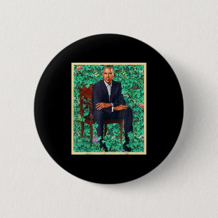 President Barack Obama 2028 Porträtt Patriotic Dem Knapp