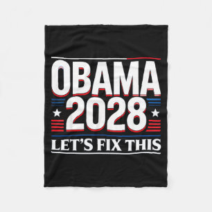 President Barack Obama 2028 Rporträtt Patriotisk D Fleecefilt