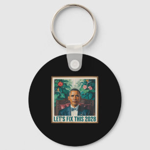 President Barack Obama 2028 Rtrait Patriotisk Demo Nyckelring