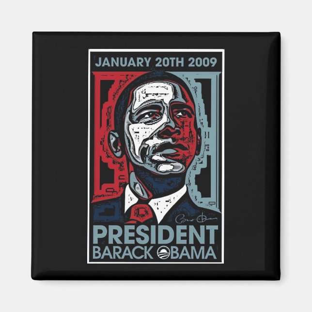 President Barack Obama 20 januari 2009 Magnet (Framsidan)