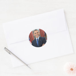 President Barack Obama, andra Officiellen, Porträt Runt Klistermärke