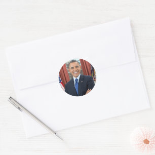 President Barack Obama, andra Officiellen, Porträt Runt Klistermärke