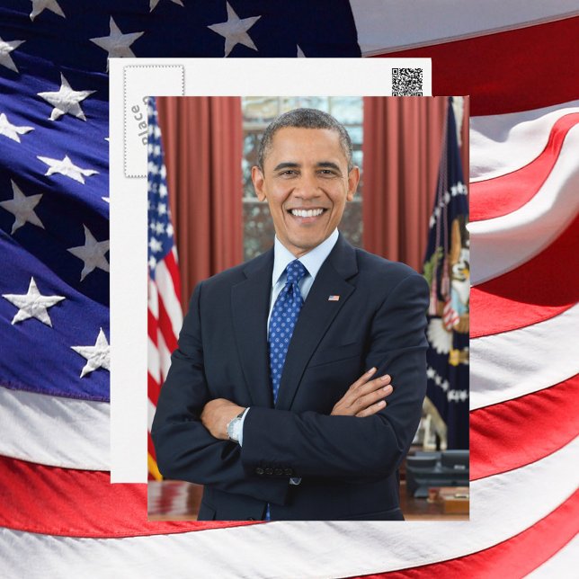 President Barack Obama, andra Officiellen, Porträt Vykort (President Barack Obama 2nd Term Official Portrait Postcard)