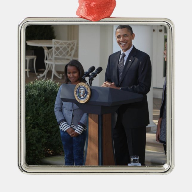 President Barack Obama benådar Julgransprydnad Metall (Framsidan)