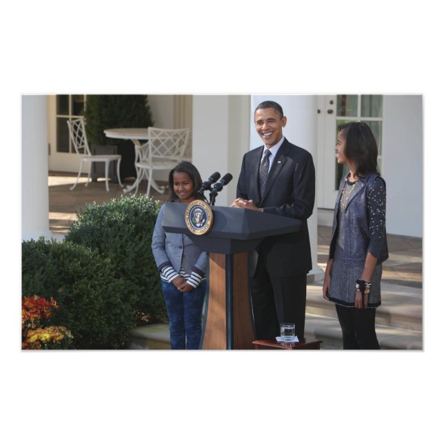 President Barack Obama benådar sig Fototryck (Framsidan)