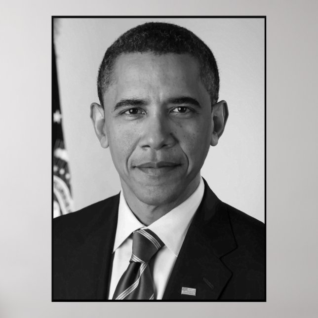 President Barack Obama - Black and White Poster (Framsidan)