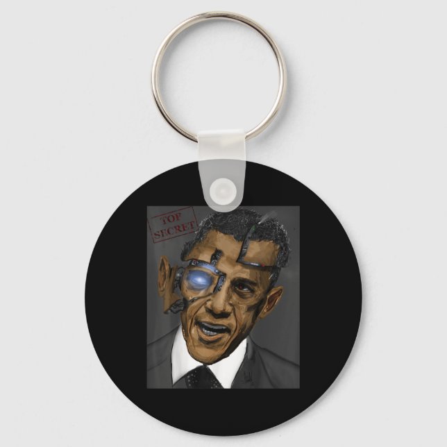 President Barack Obama Evil Coola Robot Nyckelring (Framsida)