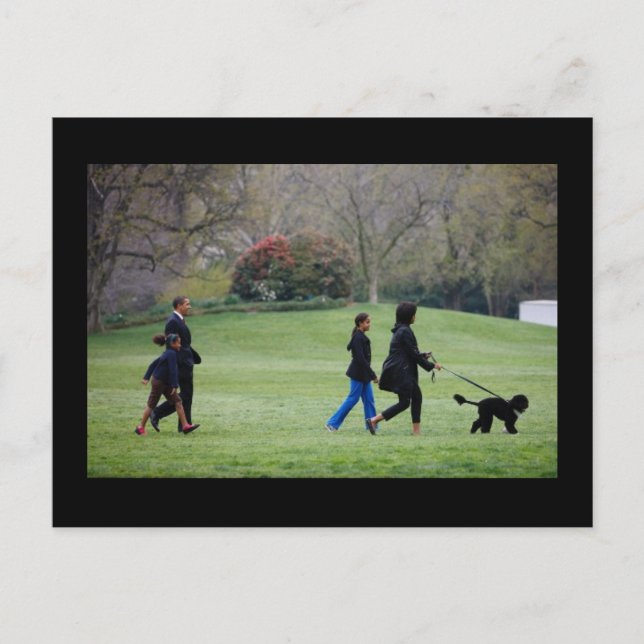 President Barack Obama & Family Vykort (Framsida)