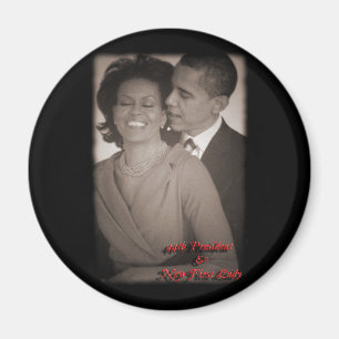 PRESIDENT BARACK OBAMA & FÖRSTA DAMMAGNET MAGNET