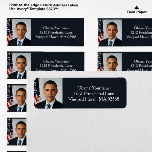 President Barack Obama, första termen Porträtt Adr Returadress Etikett