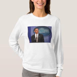 President Barack Obama gör ett tillkännagivande T-shirt