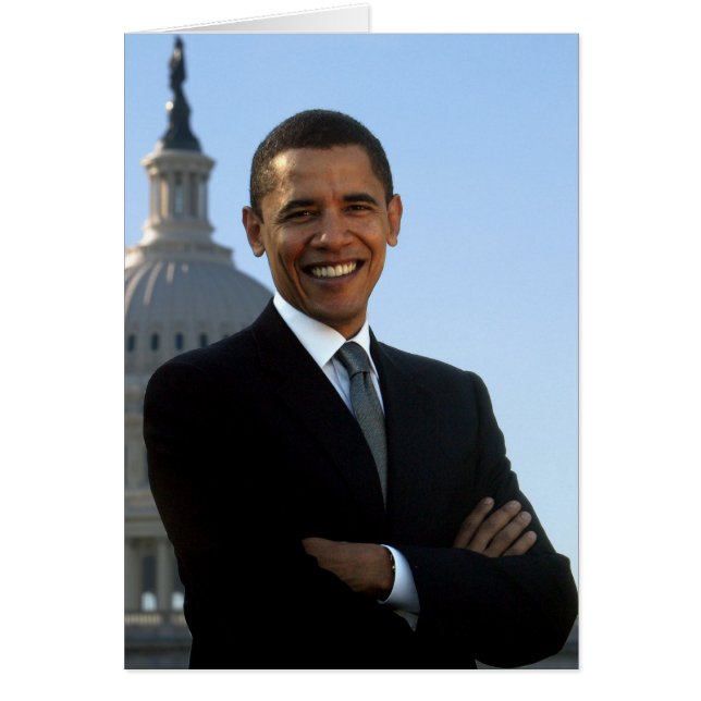 President Barack Obama Hälsningskort (Framsidan)