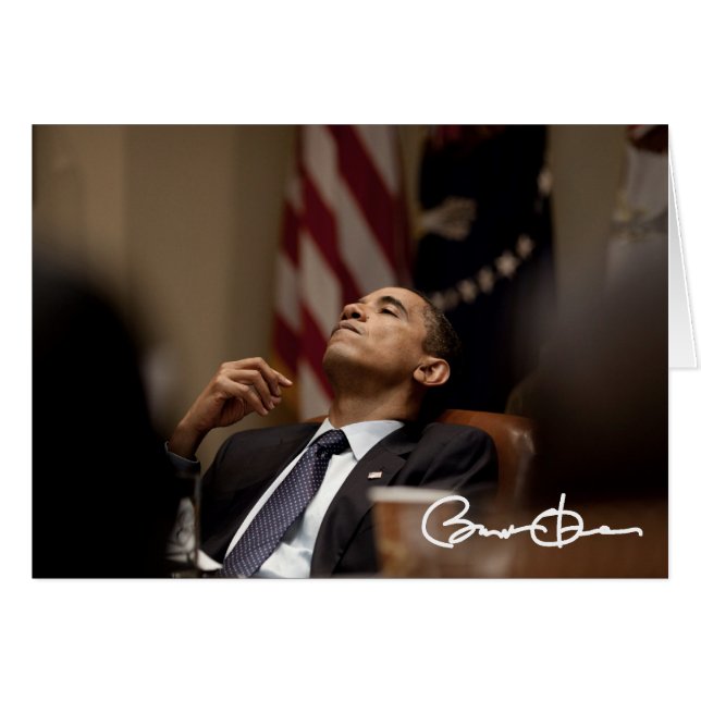 President Barack Obama Hälsningskort (Framsidan Horizontal)
