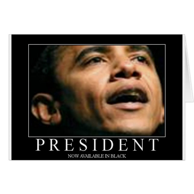 PRESIDENT BARACK OBAMA HÄLSNINGSKORT (Framsidan Horizontal)