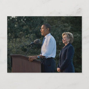 President Barack Obama & Hillary Clinton Vykort