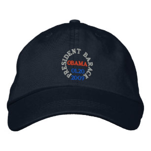 PRESIDENT BARACK OBAMA INAUGURATION HAT BRODERAD KEPS