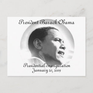 President Barack Obama invigningsminnesstund Vykort