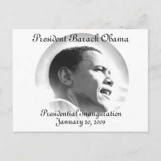 President Barack Obama invigningsminnesstund Vykort