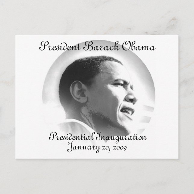 President Barack Obama invigningsminnesstund Vykort (Framsida)